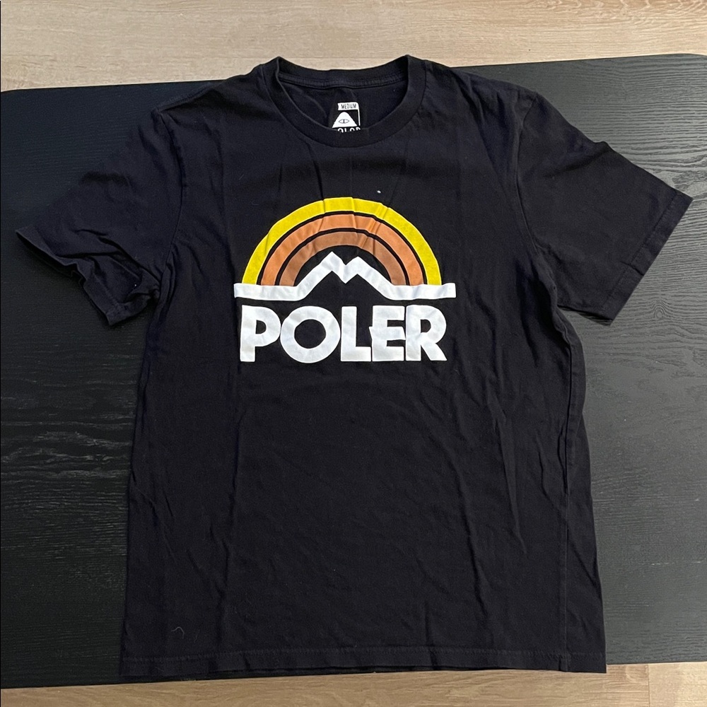 Poler Black Tee with Retro Graphic